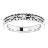 Platinum Natural Diamond Beaded Band – 1/3 CTW - view 3