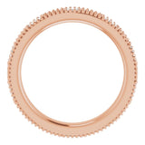 14K Gold Natural Diamond Beaded Band – 1/3 CTW - Rose Gold - view 2
