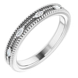 Platinum Natural Diamond Beaded Band – 1/3 CTW