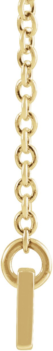 14K Gold Engravable Bar Necklace – 26x3.5mm - Yellow Gold - view 2