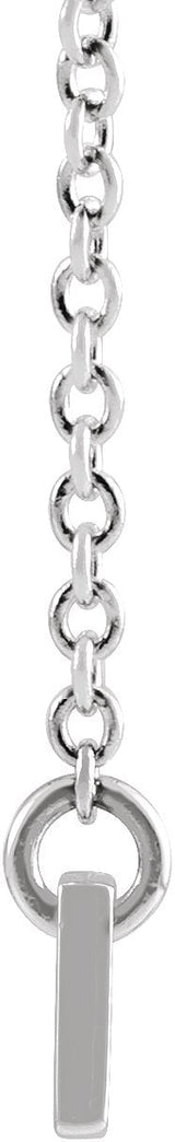 Platinum Engravable Bar Necklace - view 2