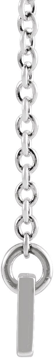 Platinum Engravable Bar Necklace - view 2