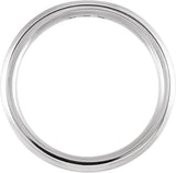 Platinum Natural Diamond Three-Stone Beveled-Edge Band – 2.2 mm Round - view 2