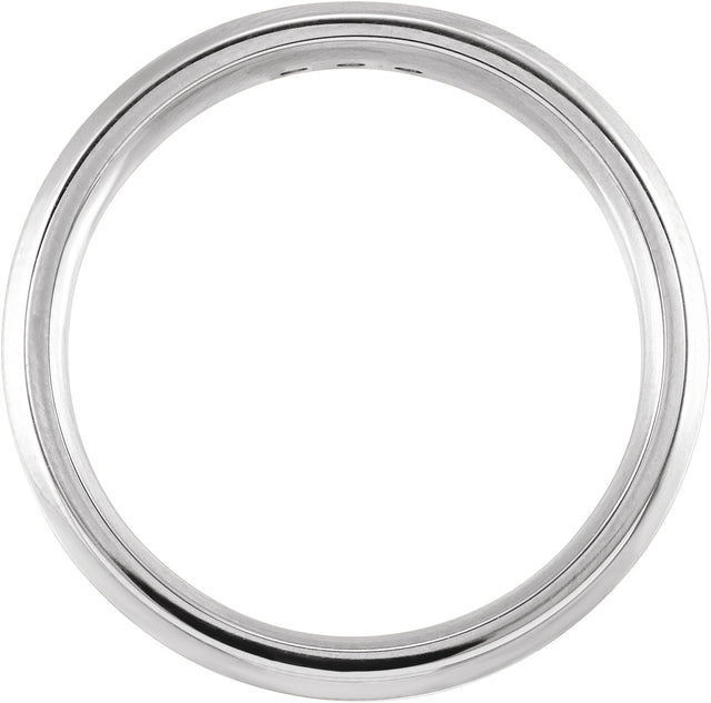 Platinum Natural Diamond Three-Stone Beveled-Edge Band – 2.2 mm Round - view 2