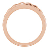 Men's 14K Gold Braided Ring - Rose Gold - view 2