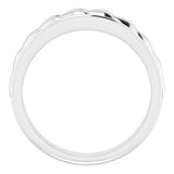 Men's 10K Gold Braided Ring - White Gold - view 2