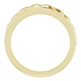 Men's 10K Gold Braided Ring - Yellow Gold - view 2
