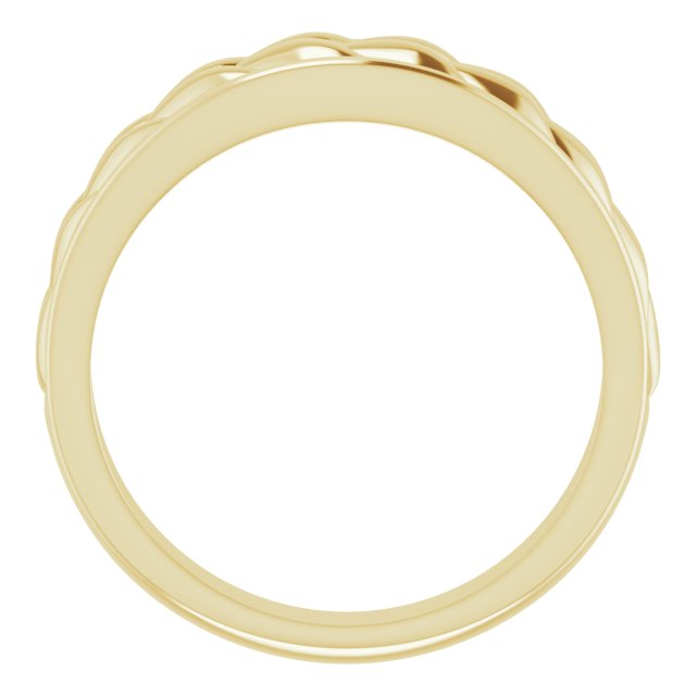 Men's 10K Gold Braided Ring - Yellow Gold - view 2