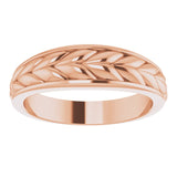 Men's 14K Gold Braided Ring - Rose Gold - view 3