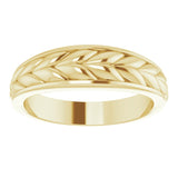 Men's 10K Gold Braided Ring - Yellow Gold - view 3