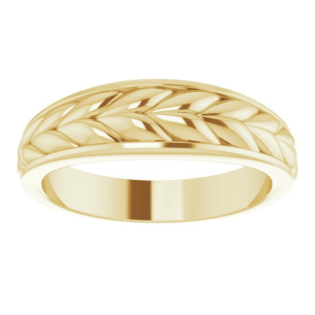 Men's 10K Gold Braided Ring - Yellow Gold - view 3
