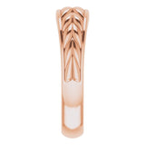 Men's 14K Gold Braided Ring - Rose Gold - view 4