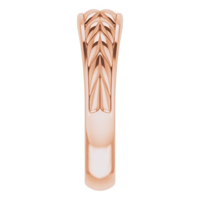Men's 14K Gold Braided Ring - Rose Gold - view 4
