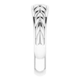 Men's 10K Gold Braided Ring - White Gold - view 4