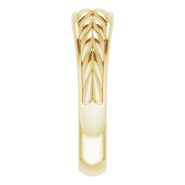 Men's 14K Gold Braided Ring - Yellow Gold - view 4