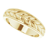 Men's 14K Gold Braided Ring - Yellow Gold - view 5