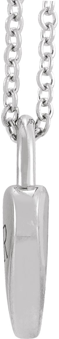 Platinum Engravable Heart Lock Necklace or Pendant - view 2