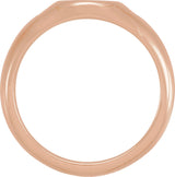 Men's 14K Gold Natural Diamond Round Signet Ring – 06 CTW - Rose Gold - view 2