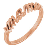 14K Gold Mama Ring - Rose Gold