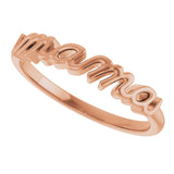 14K Gold Mama Ring - Rose Gold - view 5