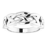 Men's 14K Gold Celtic-Inspired Ring (Style 9904) - White Gold - view 3