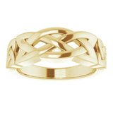 Men's 14K Gold Celtic-Inspired Ring (Style 9904) - Yellow Gold - view 3