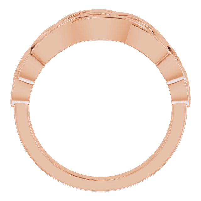 Men's 14K Gold Celtic-Inspired Ring (Style 9904) - Rose Gold - view 2