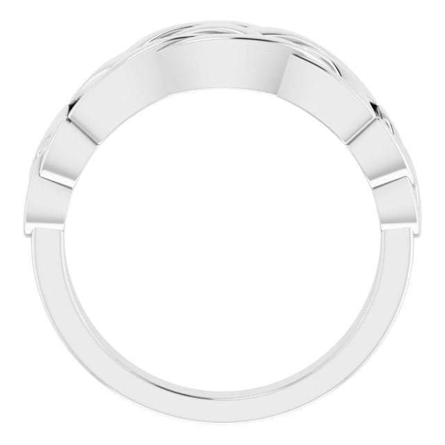 Men's 14K Gold Celtic-Inspired Ring (Style 9904) - White Gold - view 2
