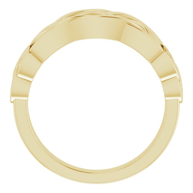 Men's 14K Gold Celtic-Inspired Ring (Style 9904) - Yellow Gold - view 2