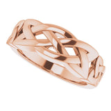 Men's 14K Gold Celtic-Inspired Ring (Style 9904) - Rose Gold - view 5