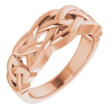 Men's 14K Gold Celtic-Inspired Ring (Style 9904) - Rose Gold