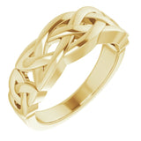 Men's 14K Gold Celtic-Inspired Ring (Style 9904) - Yellow Gold