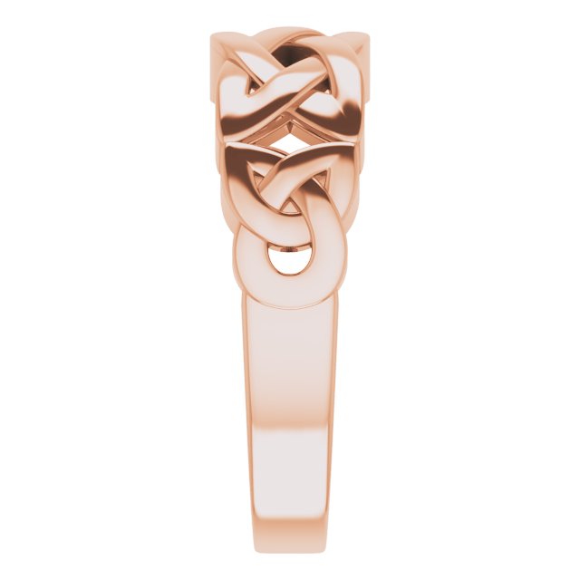 Men's 14K Gold Celtic-Inspired Ring (Style 9904) - Rose Gold - view 4