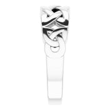 Men's 14K Gold Celtic-Inspired Ring (Style 9904) - White Gold - view 4