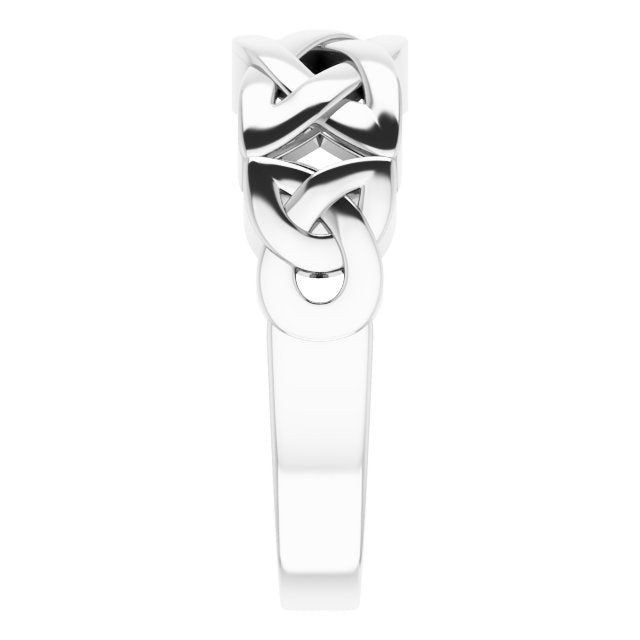 Men's Platinum Celtic-Inspired Ring (Style 9904) - view 4