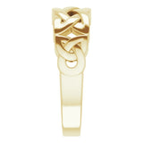 Men's 14K Gold Celtic-Inspired Ring (Style 9904) - Yellow Gold - view 4