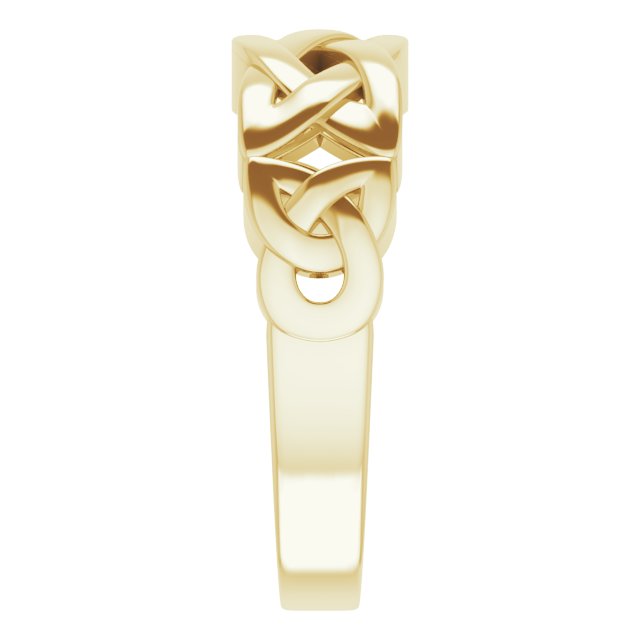 Men's 14K Gold Celtic-Inspired Ring (Style 9904) - Yellow Gold - view 4