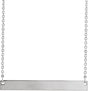 Platinum Engravable Bar Necklace