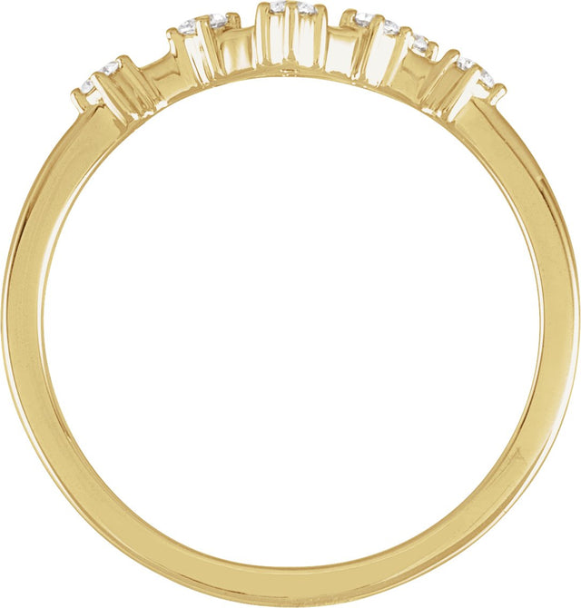 14K Gold Round Natural Diamond Constellation Zodiac Ring - Yellow Gold - view 4