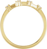 14K Gold Round Natural Diamond Constellation Zodiac Ring - Yellow Gold - view 4