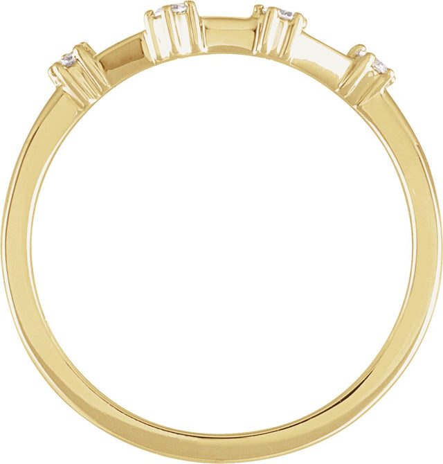 14K Gold Round Natural Diamond Constellation Zodiac Ring - Yellow Gold - view 4