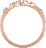 14K Gold Round Natural Diamond Constellation Zodiac Ring - Rose Gold - view 4