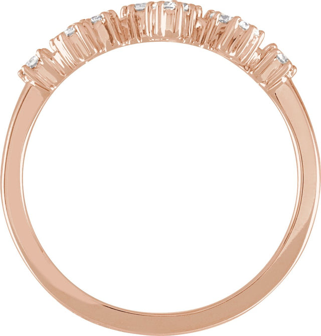 14K Gold Round Natural Diamond Constellation Zodiac Ring - Rose Gold - view 4