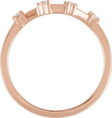 14K Gold Round Natural Diamond Constellation Zodiac Ring - Rose Gold - view 4