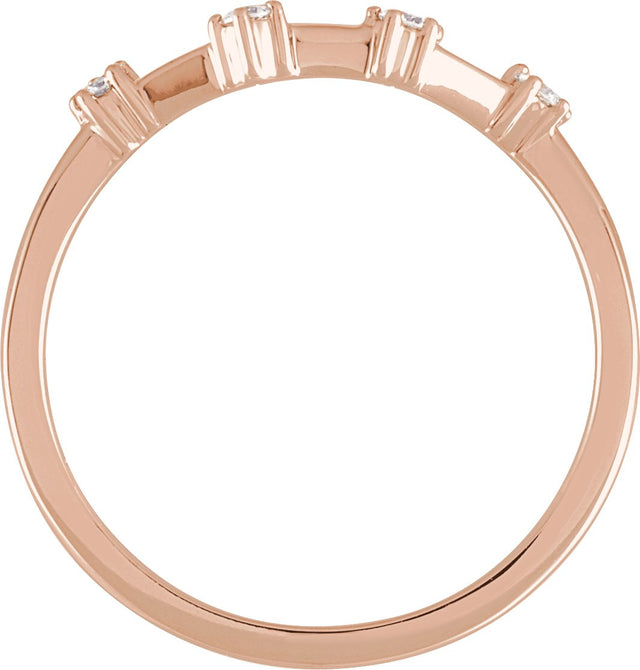 14K Gold Round Natural Diamond Constellation Zodiac Ring - Rose Gold - view 4