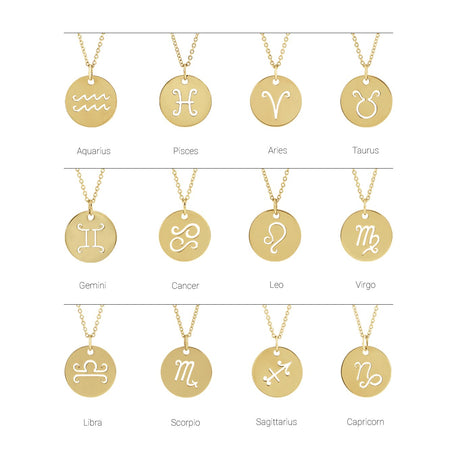 Platinum Aries Disc Necklace or Pendant - view 2