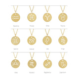 Platinum Leo Disc Necklace or Pendant - view 2