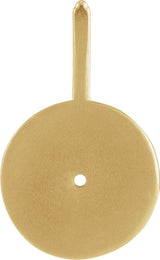 14K Gold Round Natural Peridot & Natural Diamond Zodiac Pendant - Yellow Gold - view 9