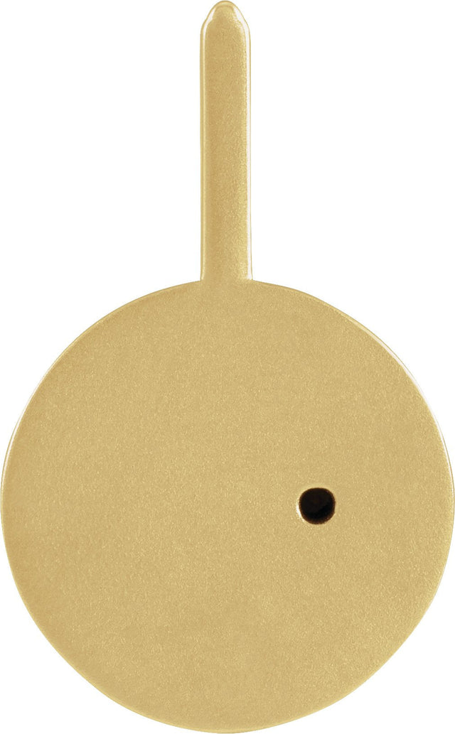 14K Gold Round Natural Black Spinel & Natural Diamond Zodiac Pendant - Yellow Gold - view 9