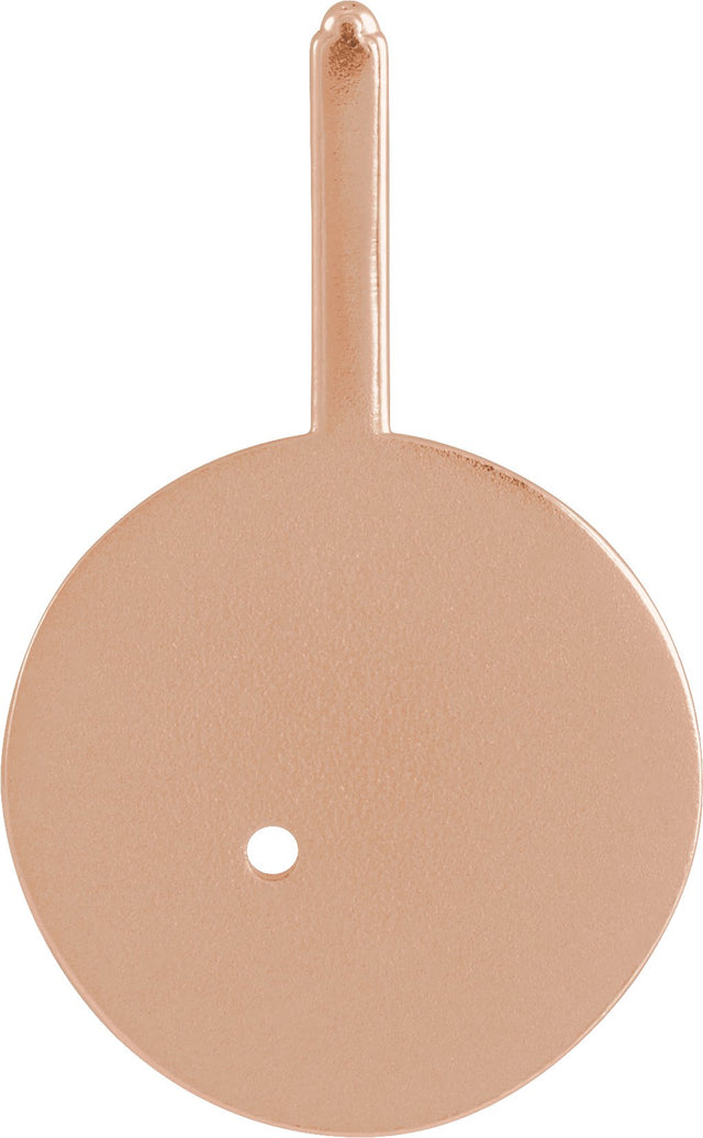 14K Gold Round Natural Blue Sapphire & Natural Diamond Zodiac Pendant - Rose Gold - view 14